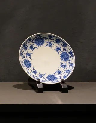3代 小川文斎｜染付八寸皿