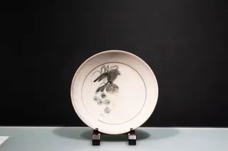 森野嘉光｜塩釉葡萄図皿