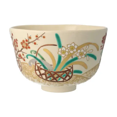 花籠絵 茶碗_1