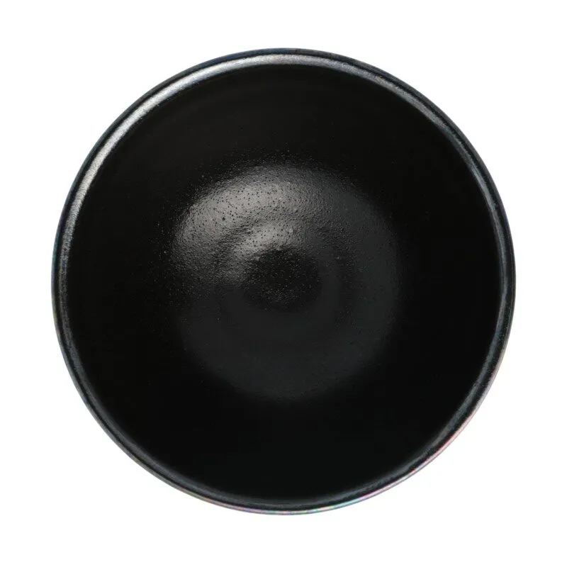 漆黒釉墨流し茶碗「銀河」_3