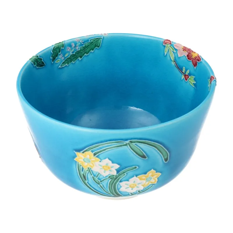 浅黄交趾 花丸 茶盌_2