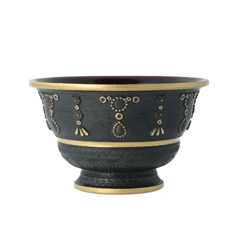 金彩鉄釉 茶碗_1
