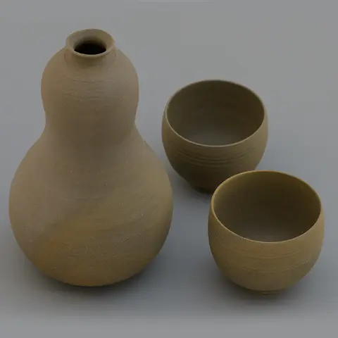 焼貫瓢形酒器揃