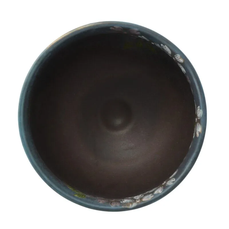 碧錆釉 金彩絢爛桜 抹茶碗