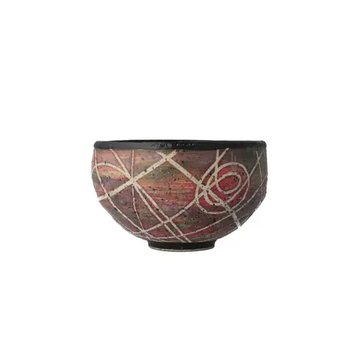 漆黒釉いろどり茶盌「潮流」