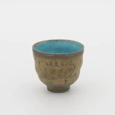 碧釉金窯変ぐい呑