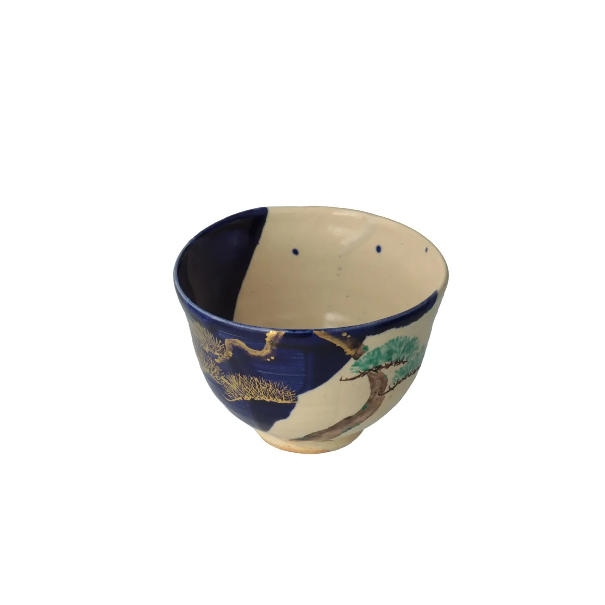 金色彩老松図茶盌（2枚目）