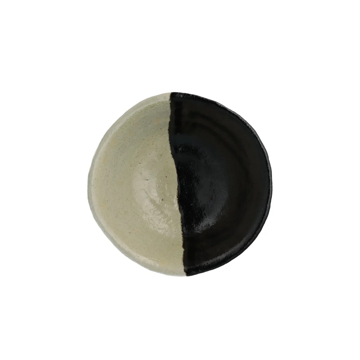 黒楽片身替茶碗（3枚目）
