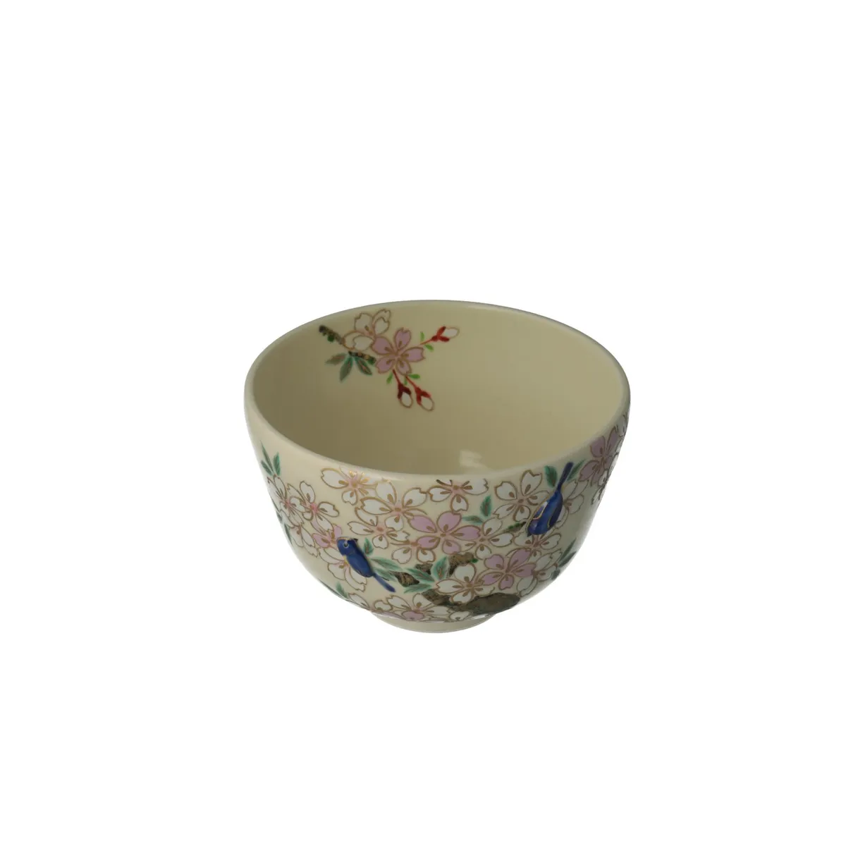 "ぷっくりシリーズ茶盌" 桜に瑠璃鳥（2枚目）