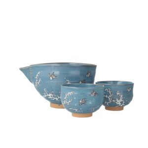 千鳥図片口・ぐい呑みセット